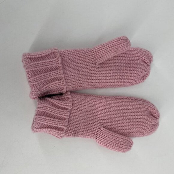NWOT Pink knit mittens gloves - Picture 8 of 9